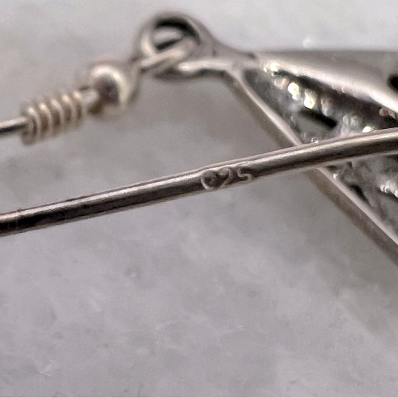 Abalone Shell Sterling Silver Dangle Earrings - Picture 10 of 11